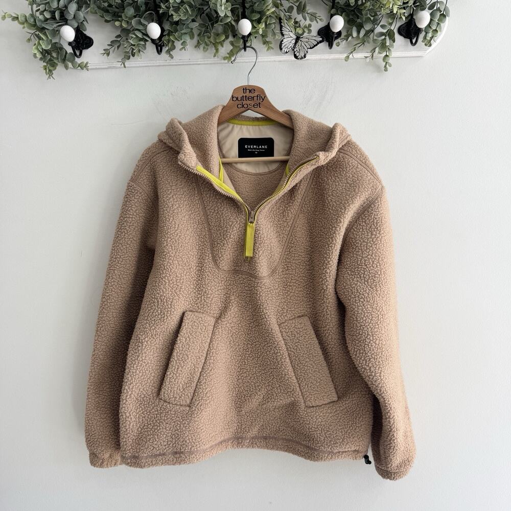 Everlane The ReNew Fleece Hoodie pullover Brown XS
